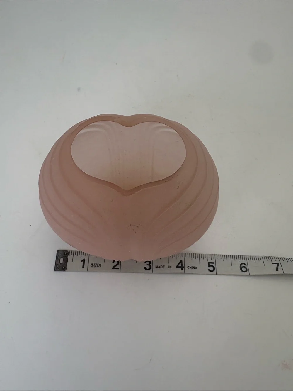 Vintage Satin Glass Pink Art Deco Glass Vase